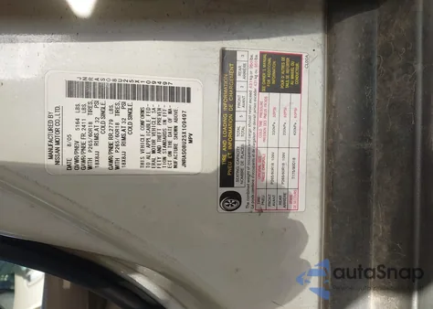 2005 Infiniti Fx35 из США, поврежденный, VIN JNRAS08U25X109497